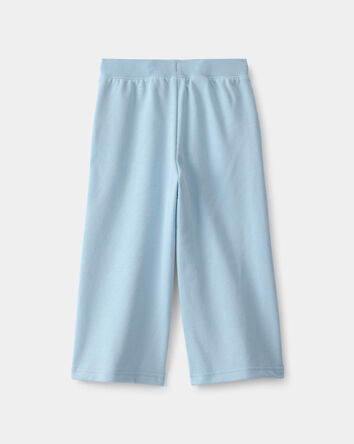 Tout-petit fille - Pantalon &agrave; jambe large en jersey bouclette - Bleu, 