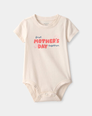 B&eacute;b&eacute; - Cache-couche &agrave; imprim&eacute; &laquo;&nbsp;Mother&rsquo;s Day&nbsp;&raquo; - Cr&egrave;me, 