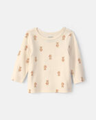 Baby 2-Piece Bear Long-Sleeve Overall Set - Brown, image 3 of 6 slides
