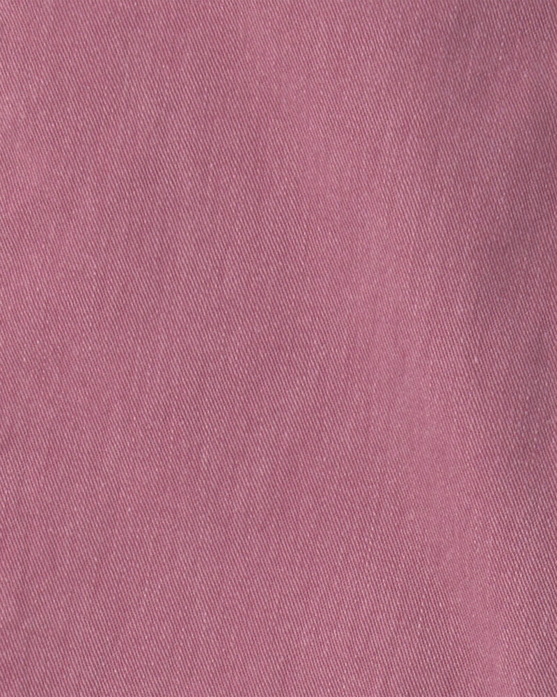 Filles - Pantalon &eacute;vas&eacute; en serg&eacute; &ndash; Mauve, image 3 sur 3 diapositives