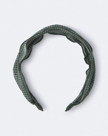 Toddler Girl Checkered Chiffon Headband - Green, 