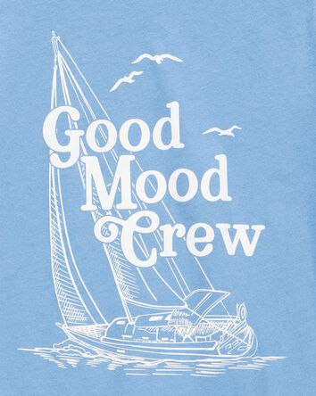 Kid Good Mood Crew Graphic Tee - Blue, 