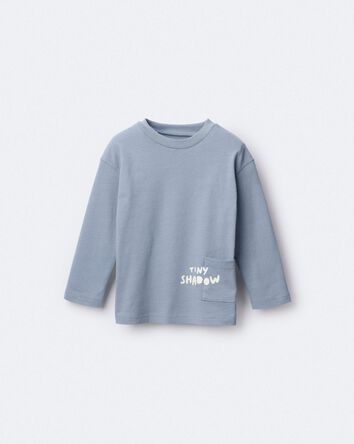 Tout-petit - T-shirt imprim&eacute; &agrave; manches longues petits ombrages&nbsp;&ndash; Bleu, 