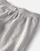 Boys 2-Piece Organic Cotton Seersucker Gauze Top & Short Set, image 3 of 5 slides