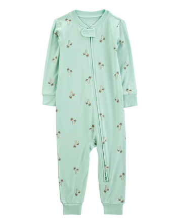 Baby Palm Tree Print Snug Fit PurelySoft 1-Piece Pyjamas, 