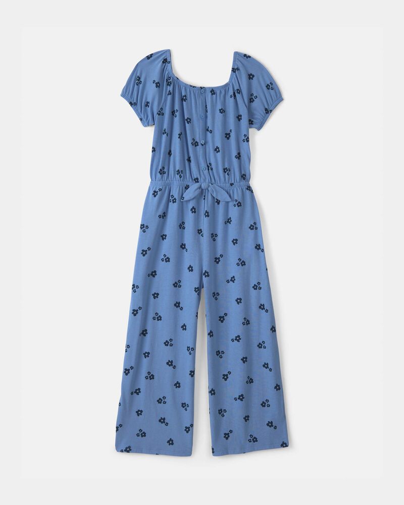 Girls Floral Jumpsuit - Blue, image 1 of 3 slides