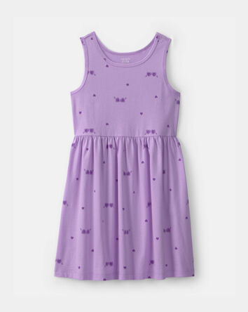 Girls Sunglasses Sleeveless Knit Dress - Purple, 