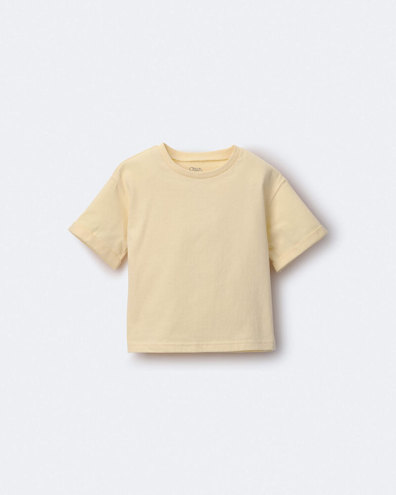 Toddler Rolled Cuff Tee - Yellow, image 2 of 5 slides
