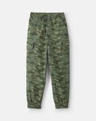Boys Camo Cargo Joggers - Olive Green, image 1 of 5 slides