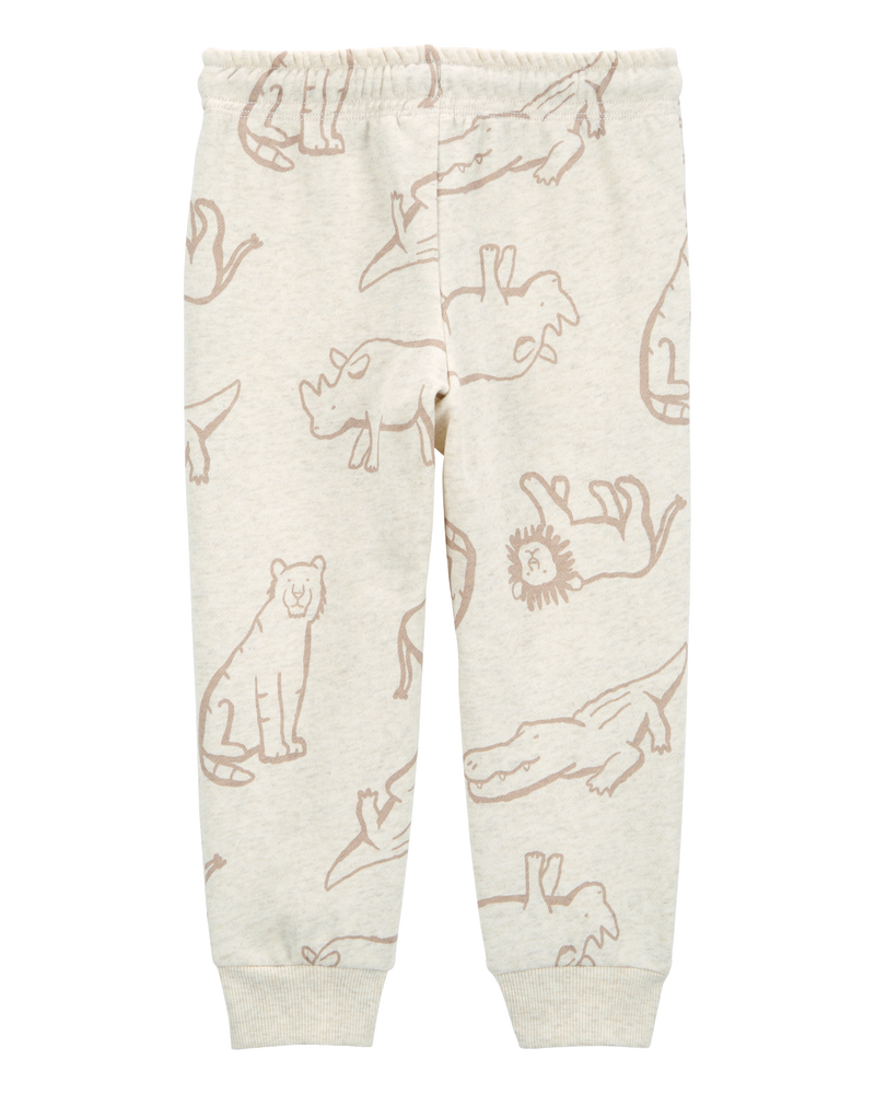 Bébé Pantalon à enfiler en molleton à motifs d’animaux - Gris, image 2 sur 4 diapositives