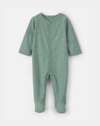 B&eacute;b&eacute; gar&ccedil;on - Grenouill&egrave;re en 100 % coton avec boutons-pression &agrave; motif dinosaure &ndash; Vert, 