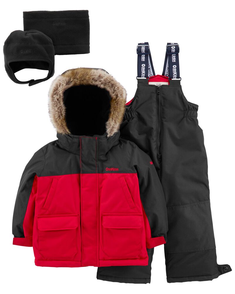 Baby 2-Piece Snowsuit With Bonus Hat And Neck Warmer, image 1 of 12 slides