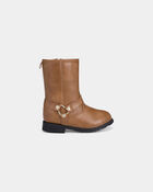 Girls Heart Riding Boots - Brown, image 2 of 6 slides