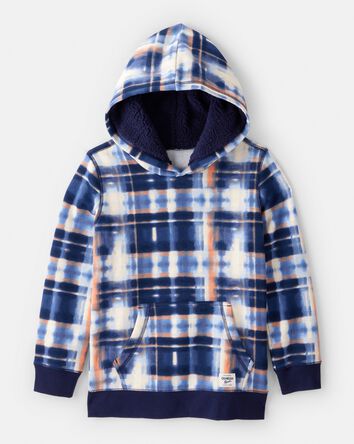 Gar&ccedil;ons - Haut &agrave; capuchon &agrave; manches longues en polaire DayDream - Blanc/Bleu/Orange, 