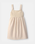 Filles - Robe en gaze effet crochet - Ivoire, image 1 sur 3 diapositives