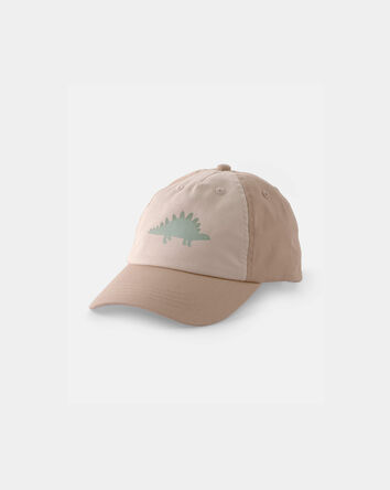Toddler Boy Dinosaur Baseball Hat - Tan, 