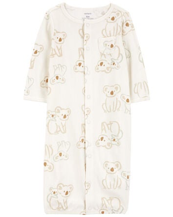 Baby Brown Koala 3-Piece Converter Gown Set, 