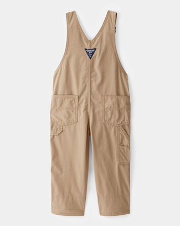 Toddler Lightweight Canvas Overalls - Khaki, 