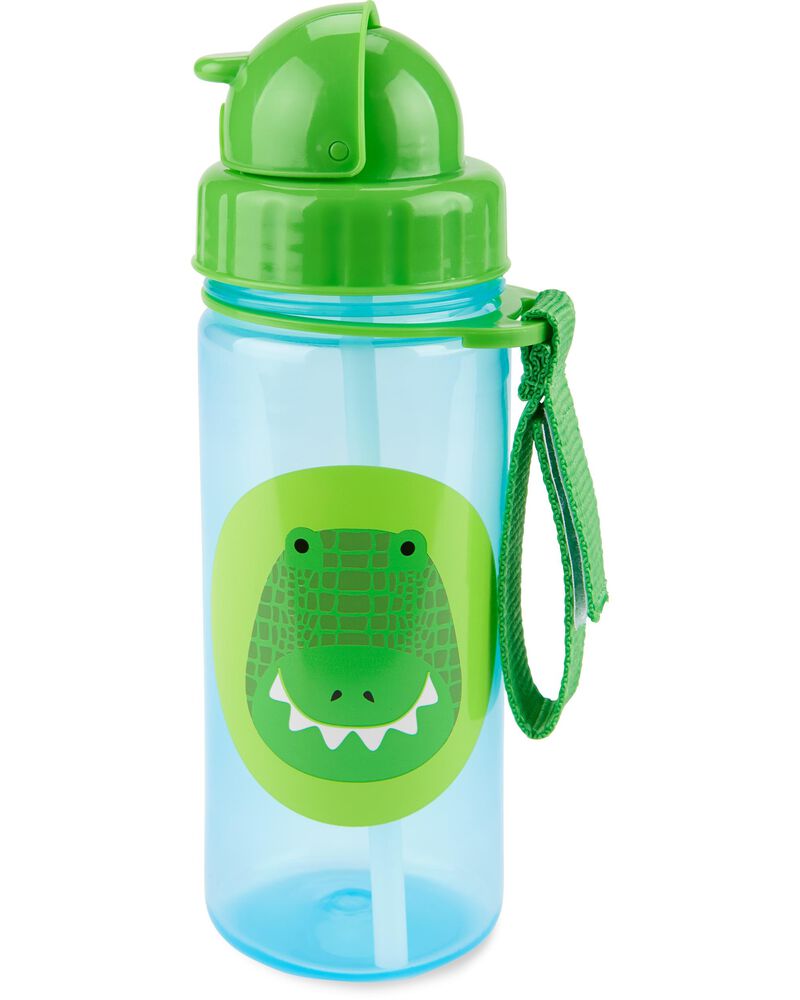Bouteille &agrave; paille Zoo - 13 oz - crocodile, image 1 sur 9 diapositives