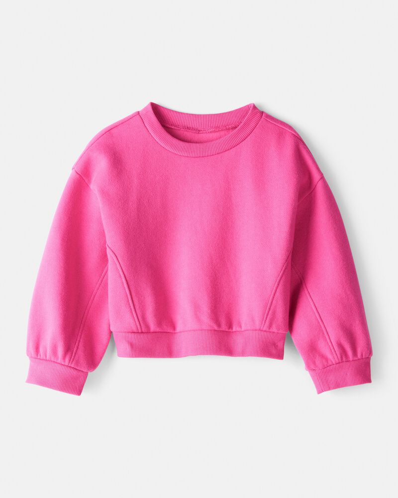 Baby Girl DayDream Fleece Long-Sleeve Pullover Sweatshirt - Pink, image 1 of 3 slides