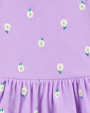 Baby 2-Piece Floral Peplum Bodysuit Pant Set, 