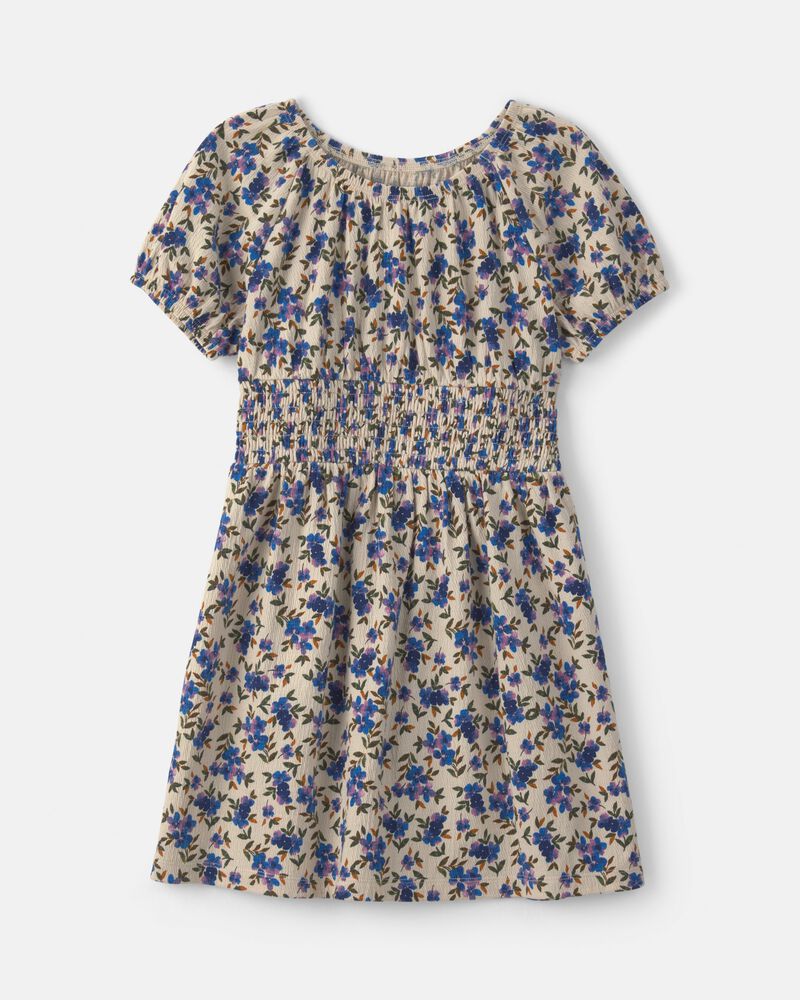 Filles - Robe &agrave; manches courtes &agrave; fleurs, image 4 sur 5 diapositives