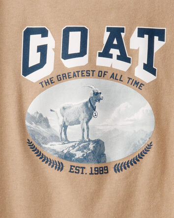 Gar&ccedil;ons - T-shirt graphique &agrave; manches longues GOAT - Taupe, 