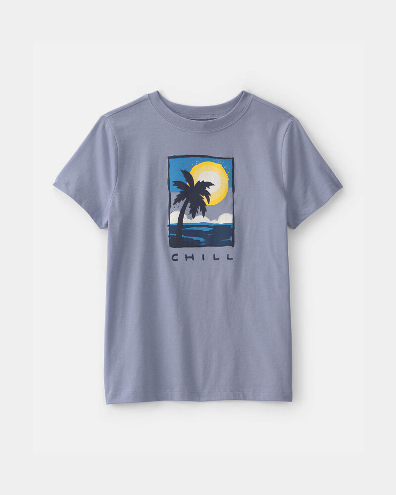 Gar&ccedil;ons - T-shirts &agrave; imprim&eacute; plage &laquo;Chill&raquo; - Bleu, image 1 sur 2 diapositives