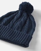 B&eacute;b&eacute; - Tuque en tricot torsad&eacute; de coton biologique, image 2 sur 2 diapositives