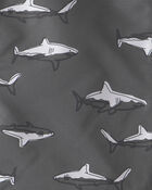 Baby Boy Slate Shark Rain Jacket- Black, image 3 of 3 slides