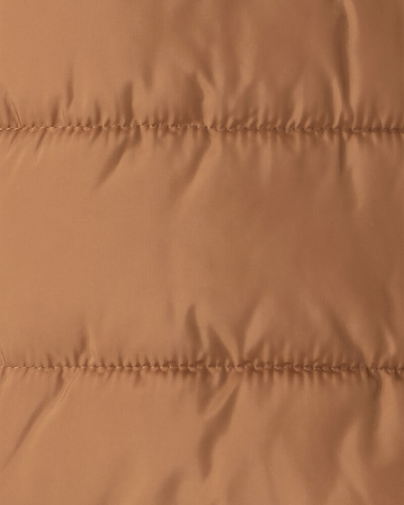Boys Midweight Packable Puffer - Brown, image 4 of 4 slides