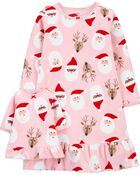 Christmas Matching Nightgown & Doll Nightgown Set, image 1 of 2 slides