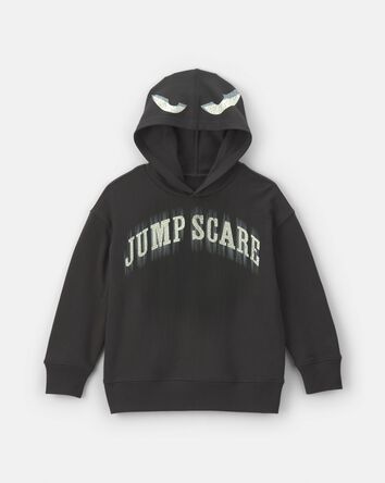Boys 'Jump Scare' Halloween French Terry Hoodie - Black/White, 
