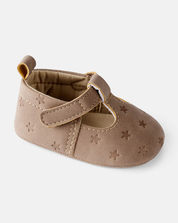Baby Girl Star Mary Jane Shoes - Brown, 
