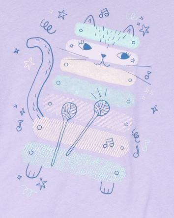 Toddler Musical Cat Graphic Tee, 