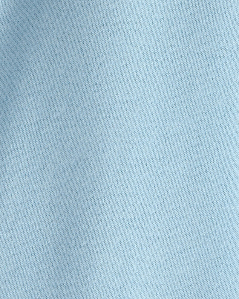 Baby Girl French Terry Wide-Leg Active Pants - Blue, image 3 of 4 slides