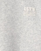 Toddler Girl 'Let's Play' Fleece Pullover Sweatshirt - Grey, image 3 of 4 slides