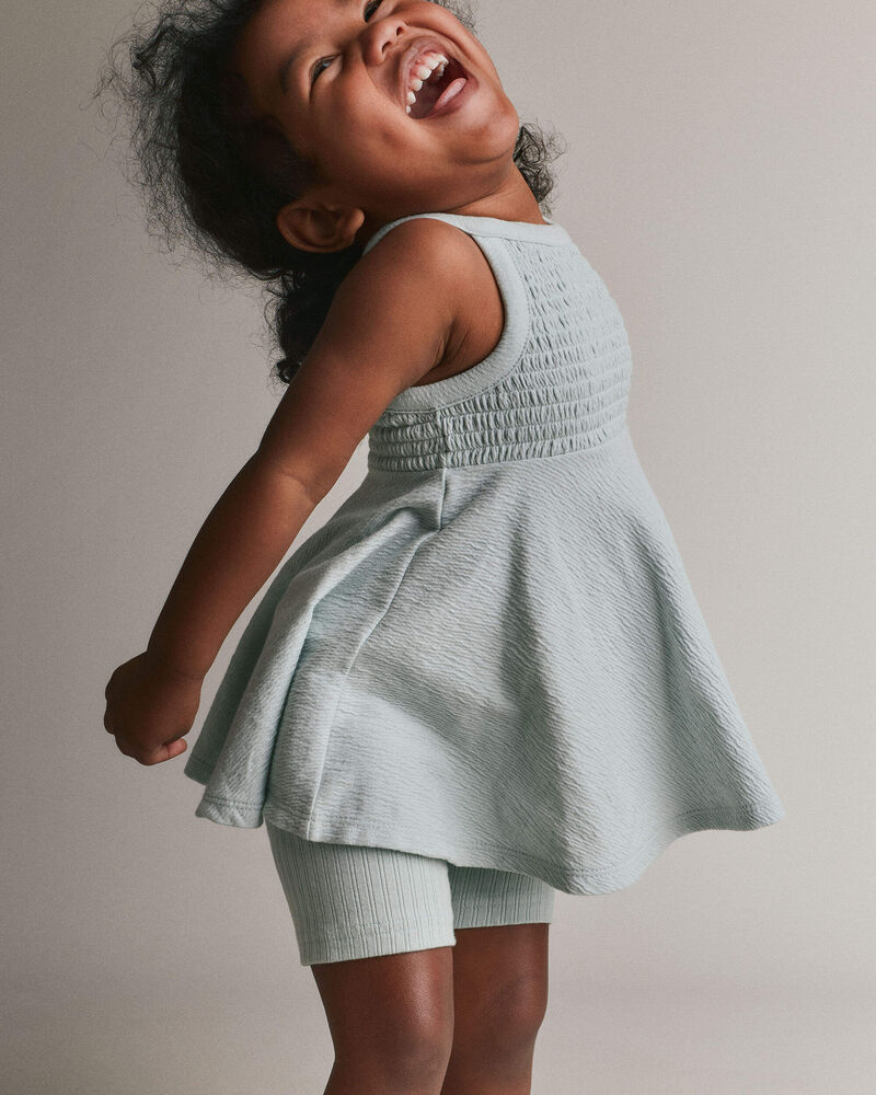 Toddler Girl Brooklyn Bike Shorts - Light Blue, image 3 of 6 slides