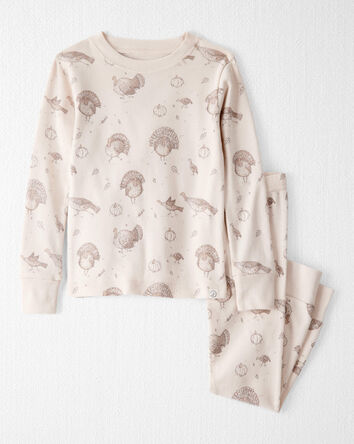 Toddler Organic Cotton Pyjamas in Autumn Grove Print, 