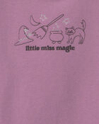 Toddler Girl 'Little Miss Magic' Halloween French Terry Pullover Sweatshirt - Purple, image 2 of 3 slides