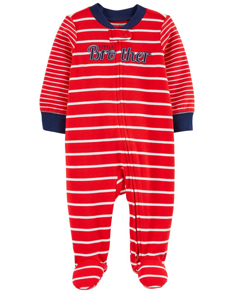 Baby Brother 2-Way Zip Cotton Sleeper Pyjamas, image 1 of 4 slides