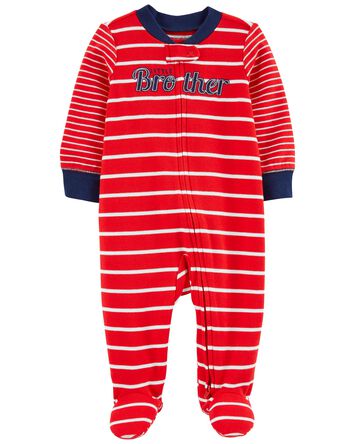 Baby Brother 2-Way Zip Cotton Sleeper Pyjamas, 