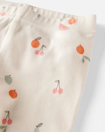 Baby Fruit Print Organic Cotton 2-Piece Pyjamas, 