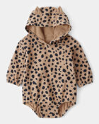 Baby Leopard 1-Piece Hooded Bubble, image 1 of 3 slides