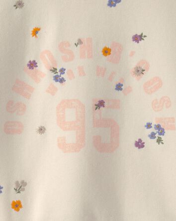 Filles - Chandail en jersey bouclette &agrave; motif floral &laquo;OshKosh&raquo; - Cr&egrave;me, 