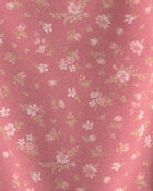 Girls Floral Drawstring Knit Joggers - Pink, image 3 of 4 slides