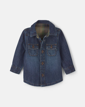 Baby Boy Denim Button-Down Shirt - Indigo, 