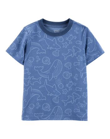 Toddler Sea Animals Print Knit Short-Sleeve Tee, 