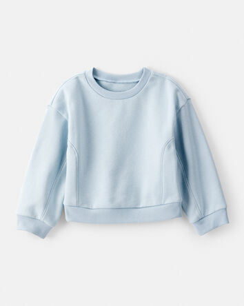 Toddler Girl Long-Sleeve Pullover Sweatshirt - Blue, 