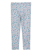 Baby Girl Floral Stretch Leggings - Blue, image 2 of 5 slides